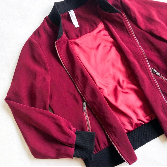 Mural Maroon Bomber Jacket from Nordstrom - Picture 7 of 9